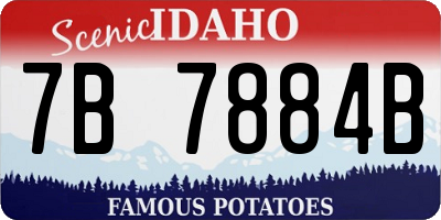 ID license plate 7B7884B