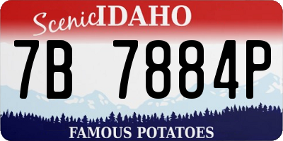 ID license plate 7B7884P