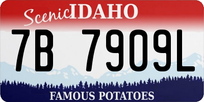 ID license plate 7B7909L