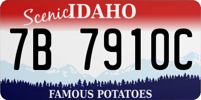 ID license plate 7B7910C