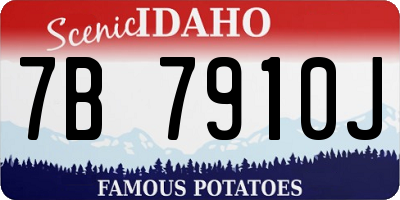 ID license plate 7B7910J