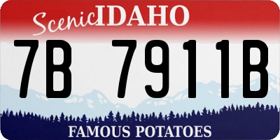 ID license plate 7B7911B
