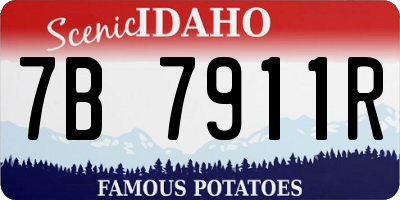 ID license plate 7B7911R