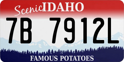 ID license plate 7B7912L