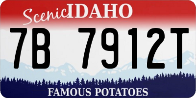 ID license plate 7B7912T