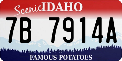 ID license plate 7B7914A