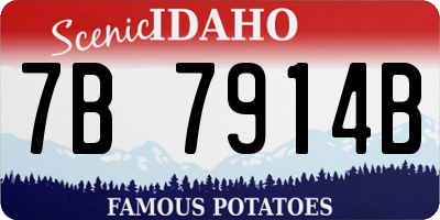 ID license plate 7B7914B
