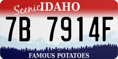 ID license plate 7B7914F