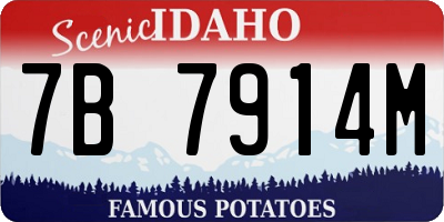 ID license plate 7B7914M