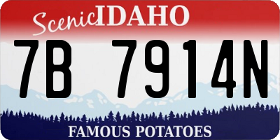 ID license plate 7B7914N