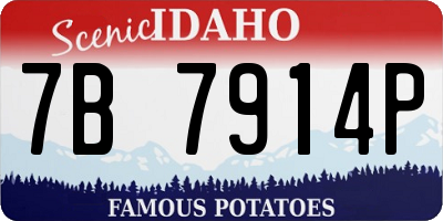 ID license plate 7B7914P