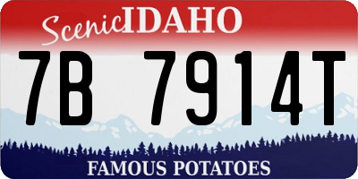 ID license plate 7B7914T