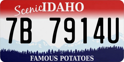ID license plate 7B7914U
