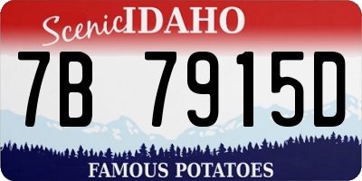 ID license plate 7B7915D