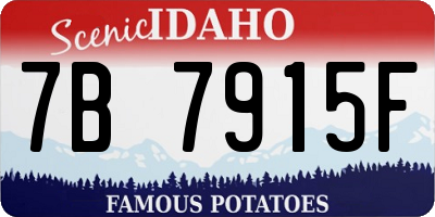 ID license plate 7B7915F