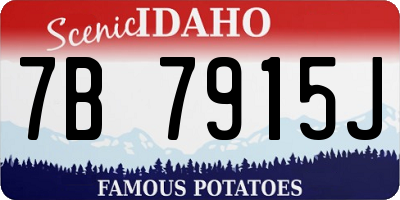 ID license plate 7B7915J