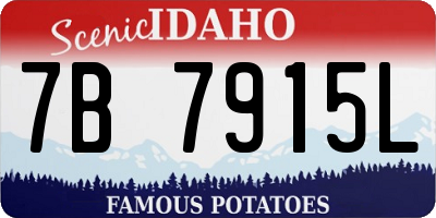 ID license plate 7B7915L