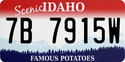 ID license plate 7B7915W