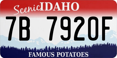 ID license plate 7B7920F