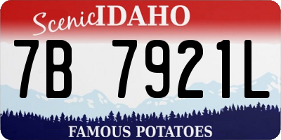 ID license plate 7B7921L