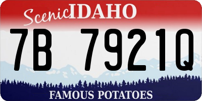 ID license plate 7B7921Q