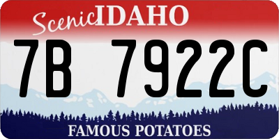 ID license plate 7B7922C