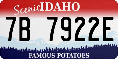 ID license plate 7B7922E