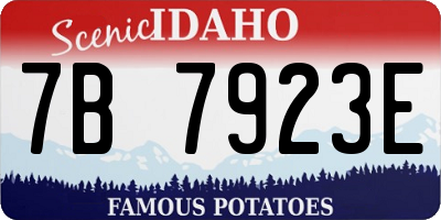 ID license plate 7B7923E