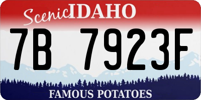 ID license plate 7B7923F