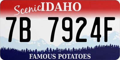 ID license plate 7B7924F