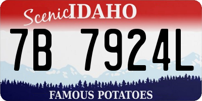 ID license plate 7B7924L