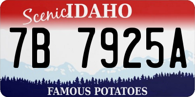 ID license plate 7B7925A