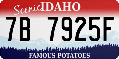 ID license plate 7B7925F