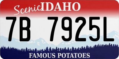 ID license plate 7B7925L
