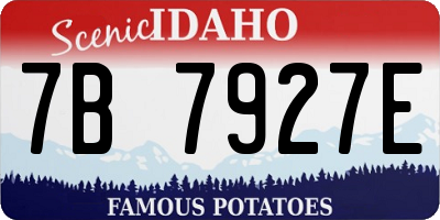 ID license plate 7B7927E