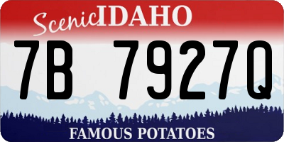 ID license plate 7B7927Q