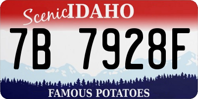ID license plate 7B7928F