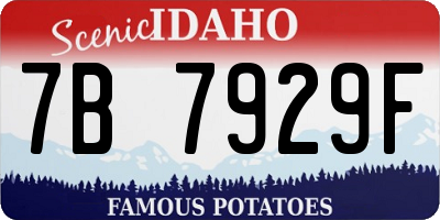 ID license plate 7B7929F