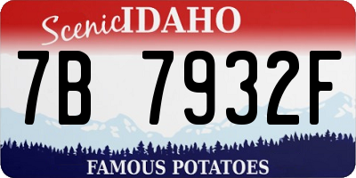 ID license plate 7B7932F