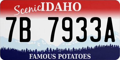 ID license plate 7B7933A