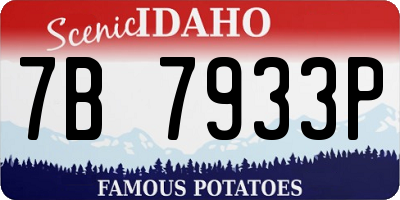 ID license plate 7B7933P