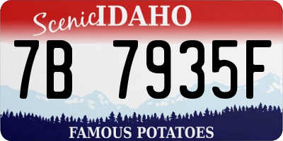 ID license plate 7B7935F