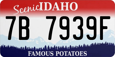 ID license plate 7B7939F