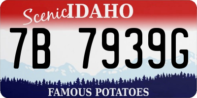 ID license plate 7B7939G