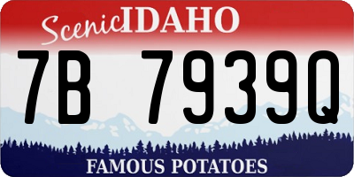 ID license plate 7B7939Q