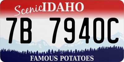 ID license plate 7B7940C
