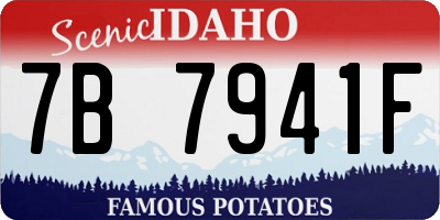 ID license plate 7B7941F