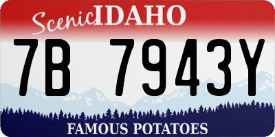 ID license plate 7B7943Y