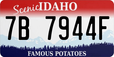 ID license plate 7B7944F