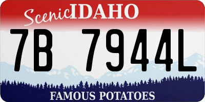ID license plate 7B7944L